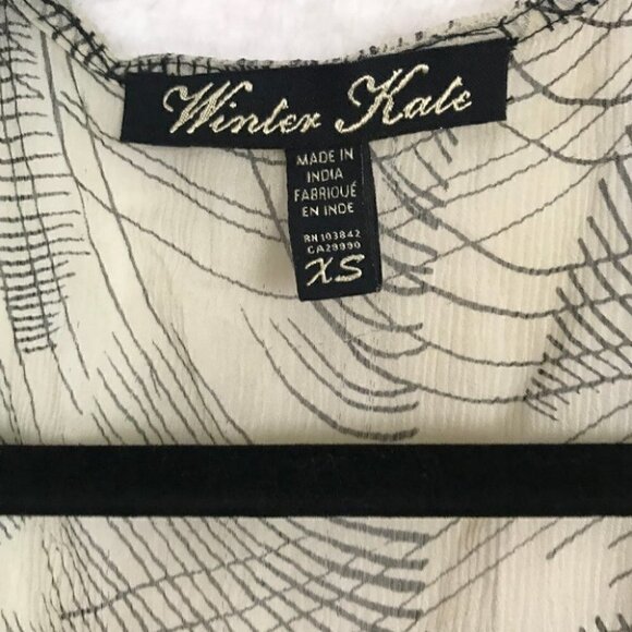 WINTER Kate 100% Vintage Silk Floral Open Kimono Style Size XS - Picture 5 of 6